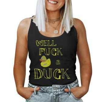 Retro Vulgar Adult Gag Fuck A Duck T Sarcasm Women Tank Top - Monsterry UK
