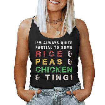 Rice And Peas And Chicken Jamaican Slang And Cuisine Women Tank Top - Monsterry UK