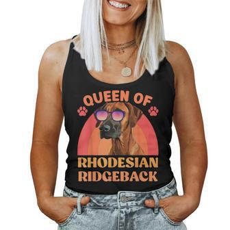 Ridgeback Queen Of Rhodesian Ridgeback Owner Vintage Women Tank Top - Monsterry UK