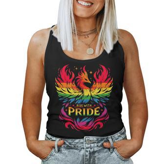 Rise With Pride Rainbow Phoenix Lgbtq Community Women Tank Top - Monsterry AU