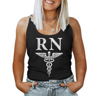 Rn Registered Nurse Caduceus Medical Symbol Women Tank Top - Monsterry DE
