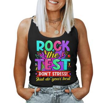 Rock The Test Don't Stress Do Your Best Testing Day Teacher Women Tank Top - Seseable