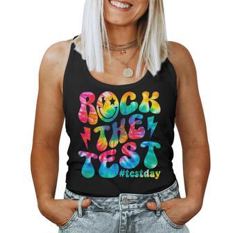 Rock The Test Testing Day Retro Motivational Teacher Student Women Tank Top | Mazezy