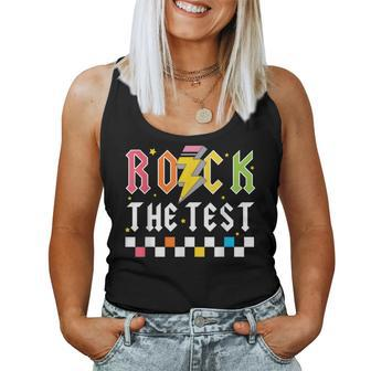 Rock The Test Testing Day Retro Teacher Student Women Tank Top | Mazezy UK