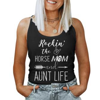 Rockin The Horse Mom And Aunt Life Unique Horse Lovers Women Tank Top - Monsterry CA