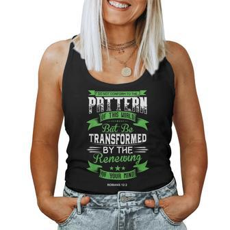 Romans 12 Bible Quote Christian Inspiration Women Tank Top - Monsterry
