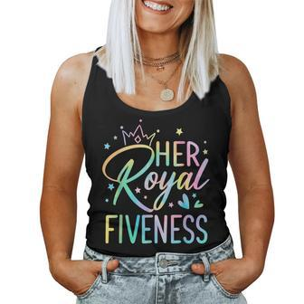Her Royal Fiveness Birthday 5 Years Old Girl 5Th Bday Women Tank Top - Monsterry