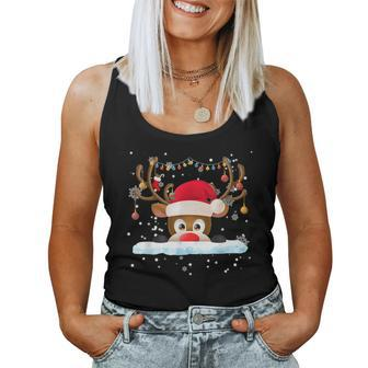 Rudolph The Red Nose Reindeer Christmas Pajama Girl Boy Women Tank Top - Seseable