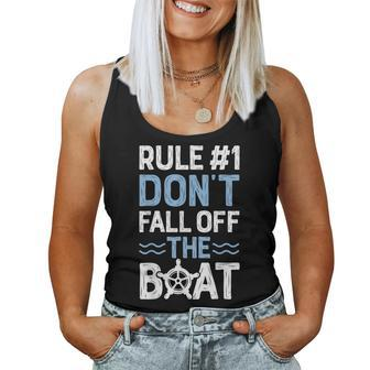 Rule Number 1 Don't Fall Off The Boat T Cruise Ship Women Tank Top - Monsterry UK
