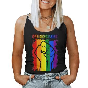 San Diego Lgbt Pride Month Lgbtq Rainbow Flag Women Tank Top - Monsterry
