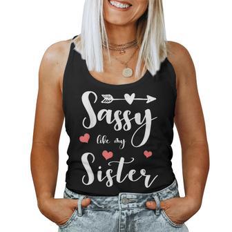 Sassy Like My Sister Cute Matching Sisters Women Tank Top - Monsterry UK