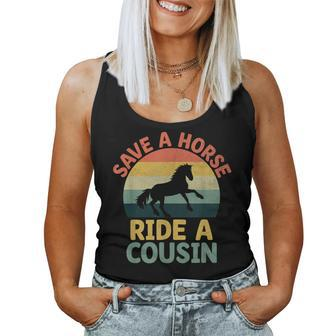 Save A Horse Ride A Cousin Cousins Family Reunion Women Tank Top - Monsterry CA