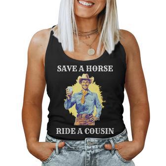 Save A Horse Ride A Cousin Women Tank Top - Monsterry UK