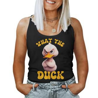 Saying What-The-Duck Duck Friends Women Tank Top - Seseable