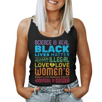 Science Is Real Black Lives Matter Rainbow Lgbt Pride Gay Women Tank Top - Monsterry DE
