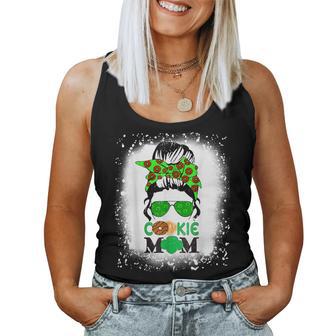 Scout Cookie Mom Girl Troop Messy Bun Sunglasses Women Tank Top - Seseable