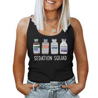 Sedation Squad Pharmacology Crna Icu Nurse Appreciation Women Tank Top - Monsterry
