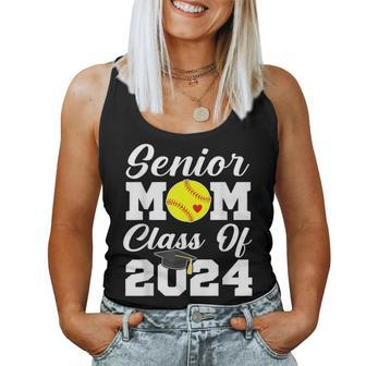 Senior Mom Class Of 2024 Softball Mom Graduation Graduate Women Tank Top - Seseable