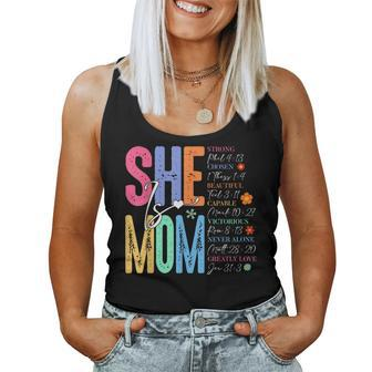 She Is Mom Christian Mother's Day Jesus Mama Religious Women Women Tank Top - Seseable