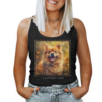 Shiranian Hund Garten Blumen Malerei Haustier Mama Papa Tank Top Frauen - Geschenkecke