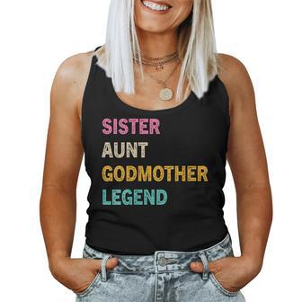 Sister Aunt Godmother Legend Auntie Godparent Vintage Women Tank Top - Monsterry CA