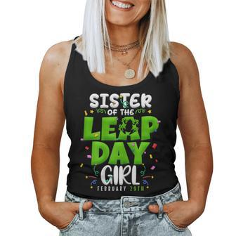 Sister Of The Leap Day Girl February 29Th Birthday Leap Year Women Tank Top - Thegiftio UK