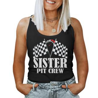 Sister Pit Crew For Racing Cars Birthday Family Party Women Tank Top - Monsterry