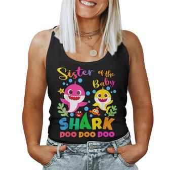 Sister Of The Shark Birthday Family Matching Birthday Women Tank Top - Monsterry AU