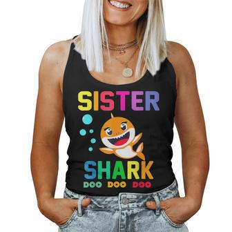 Sister Of The Shark Birthday Family Matching Birthday Women Tank Top - Monsterry DE