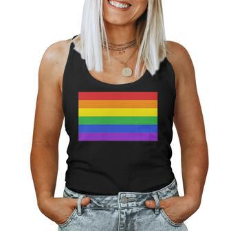 Small Pride Flag Subtle Pride Rainbow Lgbt Gay Pride Month Women Tank Top - Monsterry