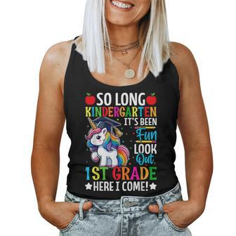 So Long Kindergarten Look Out First Grade Here I Come Girls Women Tank Top - Monsterry AU