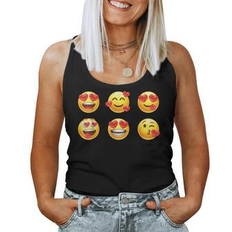 Social Media Emoticon Sarcastic Smile Faces Graphic s Women Tank Top - Thegiftio UK