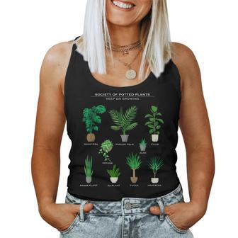 Society Of Potted Plants Keep On Growing Botanical Gardening Women Tank Top - Monsterry UK