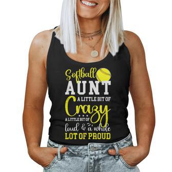 Softball Aunt Proud Aunt Of A Softball Player Aunt Women Tank Top - Monsterry