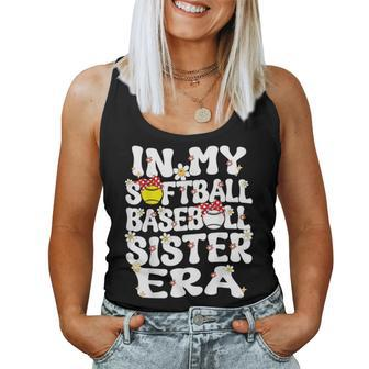 In My Softball Baseball Sister Era Baseball Softball Sister Women Tank Top - Monsterry CA