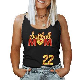 Softball Mom Mother's Day 22 Fastpitch Jersey Number 22 Women Tank Top - Monsterry UK