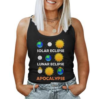 Solar Eclipse Lunar Science Teacher Space Eclipse Apocalypse Women Tank Top - Monsterry CA