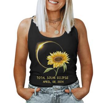 Solar Eclipse Sunflower April 8 2024 Women Tank Top - Seseable