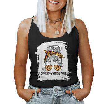 Somebody Feral Aunt Auntie Women Tank Top - Monsterry