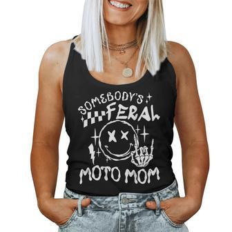 Somebody's Feral Moto Mom Women Tank Top - Seseable