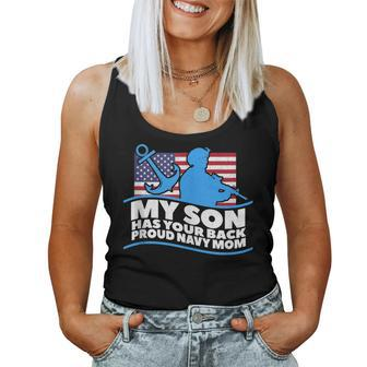 My Son Has Your Back Proud Navy Mom Military Mother Women Tank Top - Monsterry CA