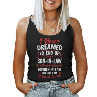 Being A Son-In-Law Of A Freakin' Awesome Mother-In-Law Women Tank Top - Monsterry