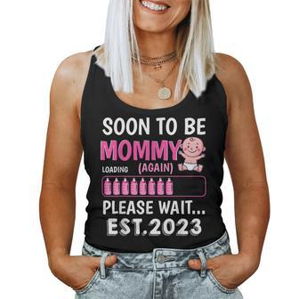 Soon To Be Mommy Again Est 2023 Baby Shower Girl Loading Women Tank Top - Monsterry DE