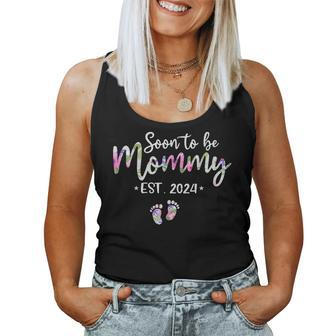 Soon To Be Mommy Mom Est 2024 Expect Baby Pregnancy Women Tank Top - Seseable