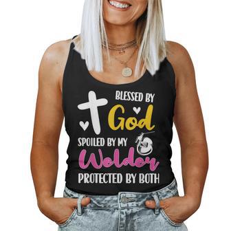 Spoiled By My Welder Welding Proud Welder's Wife Women Tank Top - Monsterry DE