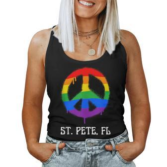St Petersburg Florida St Pete Lgbtq Gay Pride Lgbt Rainbow Women Tank Top - Monsterry DE