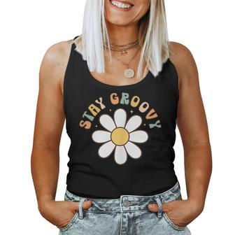 Stay Groovy Retro Hippie 60S 70S 80S Costume Theme Party Women Tank Top - Monsterry CA