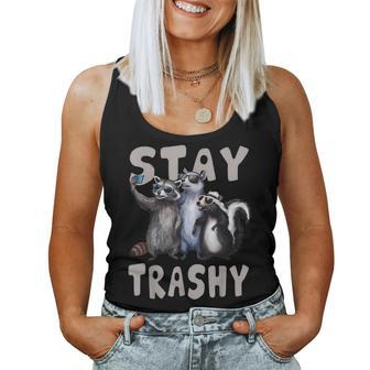 Stay Trashy Raccoon Opossum Skunk Men Women Tank Top - Seseable