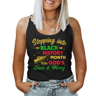 Step Black History Month With God African Christian Faith Women Tank Top - Seseable