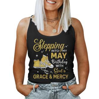 Stepping Into My May Birthday Girls Shoes Bday Women Tank Top - Seseable